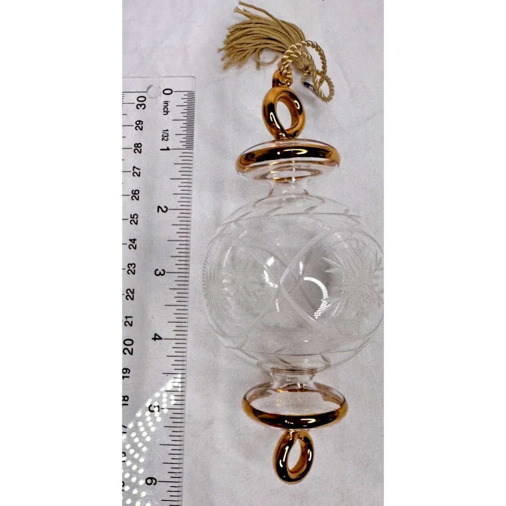 Marquis Waterford Christmas Winter Celebrations 2003 Etched Crystal Hanging